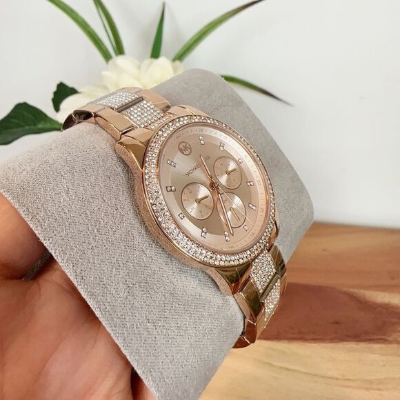 NWT Michael Kors Tibby Multifunction Rose Gold-Tone Stainless Steel Watch - Picture 4 of 9